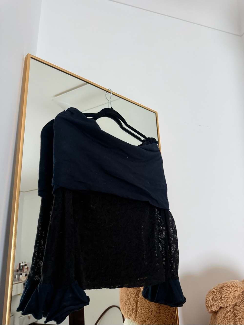 Dolce & Gabbana Black Lace Short Sleeve Top